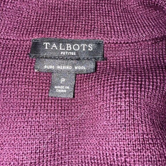 Talbots Rich Plum Women's Sweater Jacket - Picture 2 of 3